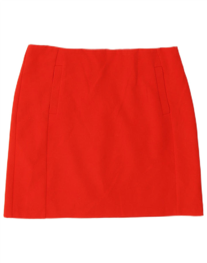 Marks & Spencer Mininederdel til kvinder UK 12 Medium W30 Rød Polyester