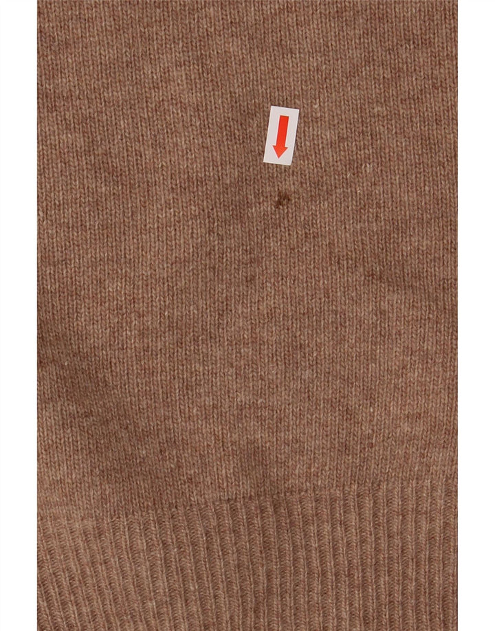 KAPPA Mens V-Neck Jumper Sweater Large Brown Lambswool Vintage Kappa and Second-Hand Kappa from Messina Hembry 