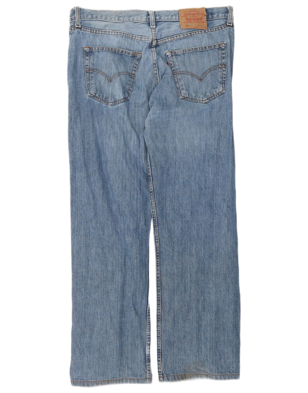 Levi's Herre 501 Straight Jeans W38 L30 Blå Bomuld