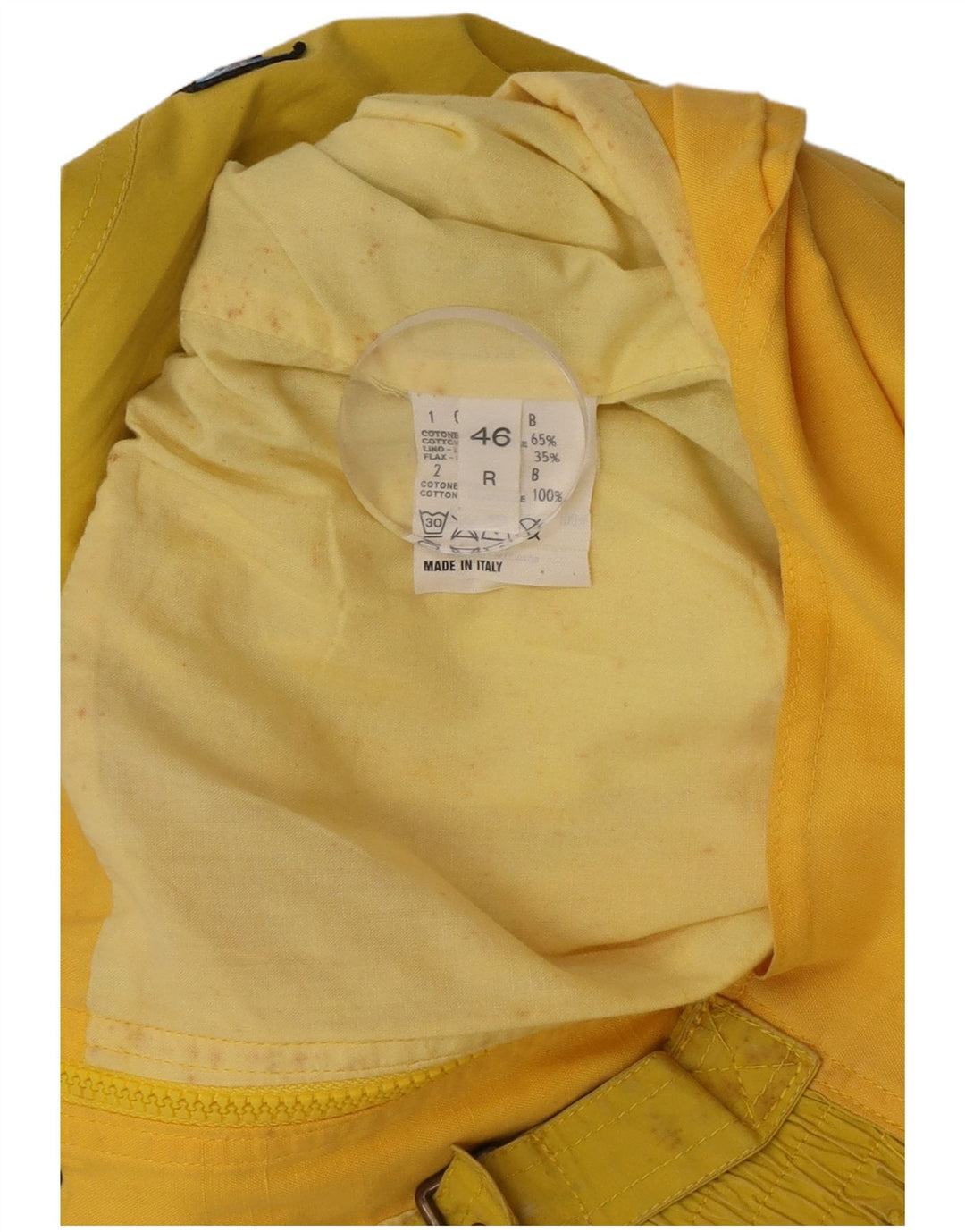 Vintage Bomberjakke til mænd IT 46 Small Yellow Colourblock Bomuld