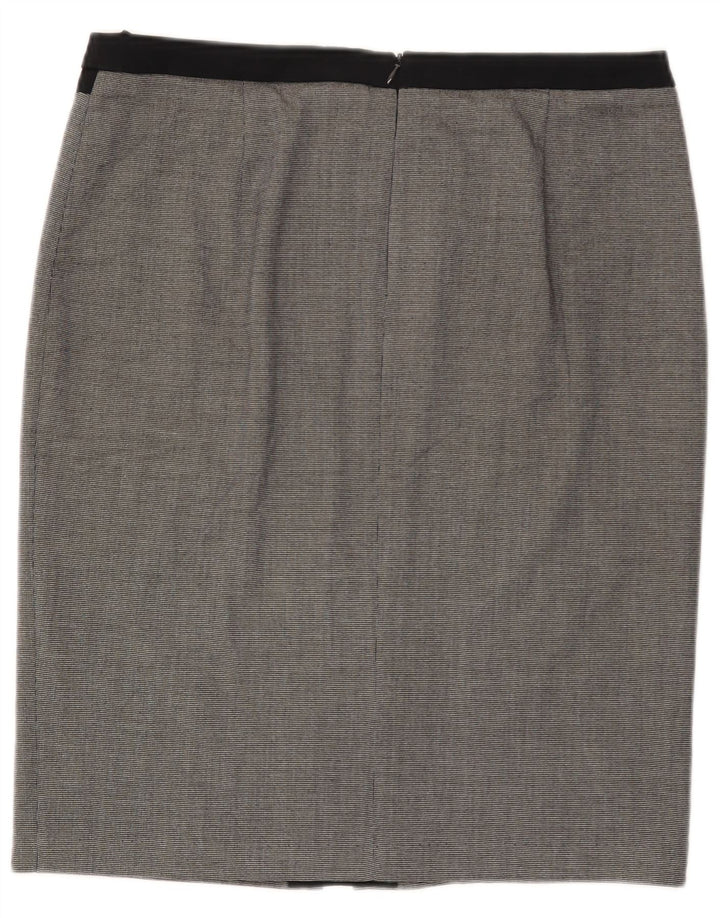 Marks & Spencer Pencil Nederdel til kvinder UK 14 Large W34 Black Check Polyester