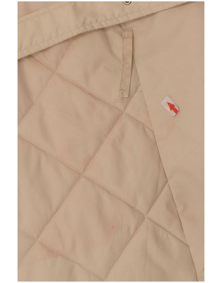 Slam Quiltet overfrakke til kvinder UK 16 Large Off White Colourblock