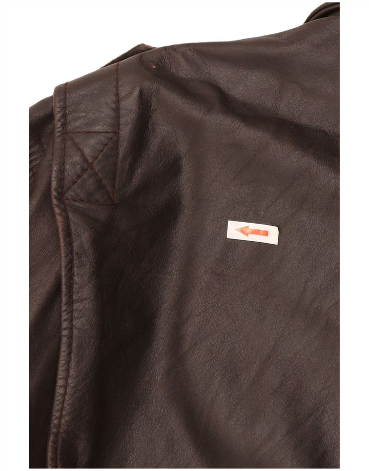 Vintage herre læderjakke UK 42 XL Brun