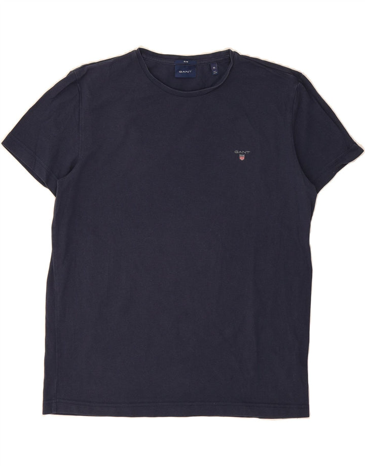 GANT Mens Slim T-Shirt Top XL Navy Blue Cotton Vintage Gant and Second-Hand Gant from Messina Hembry 