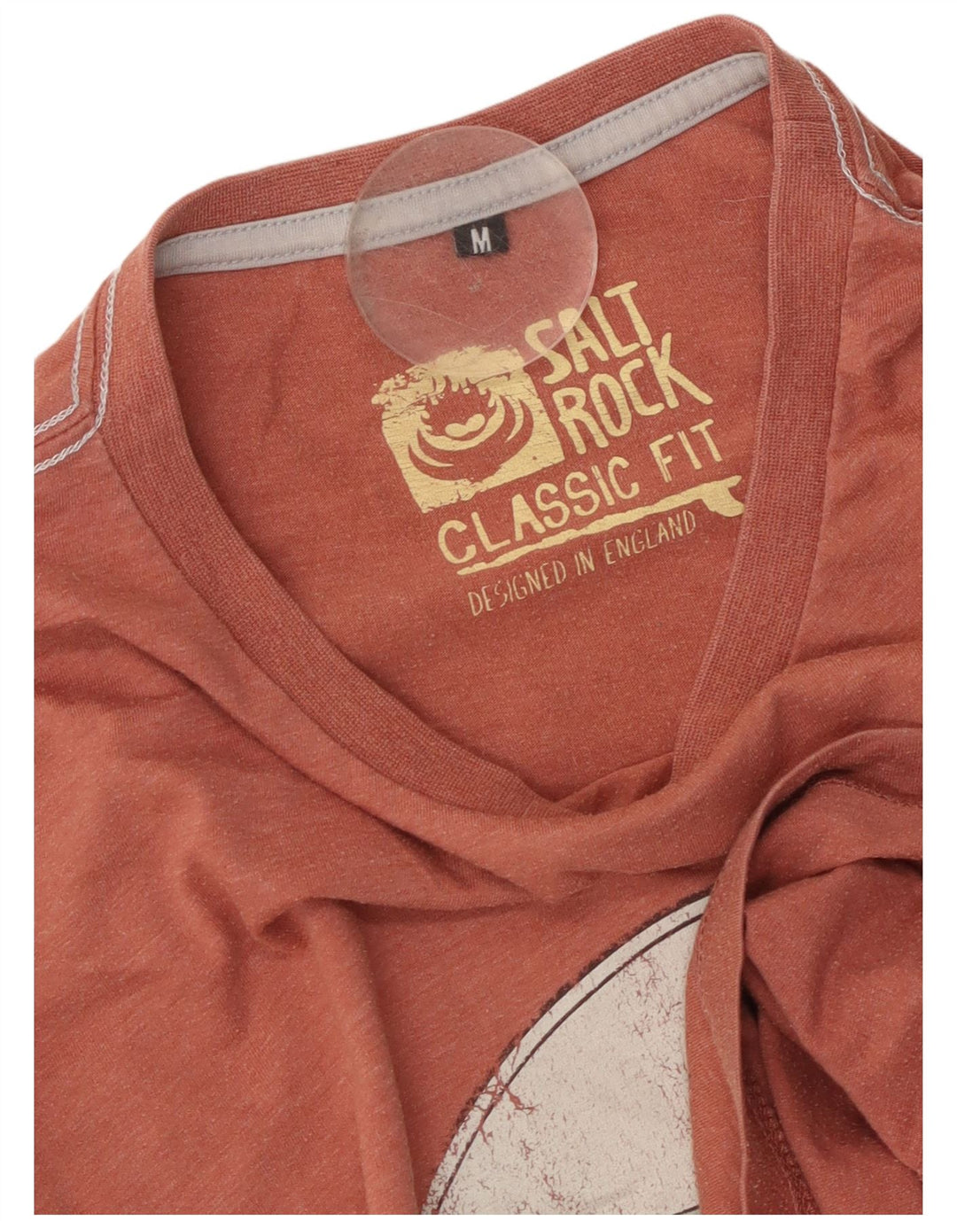 Saltrock Herre Classic Fit Grafisk T-Shirt Top Medium Orange