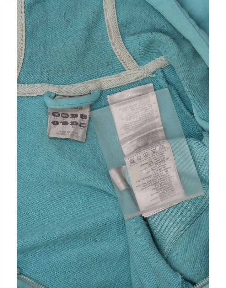 ADIDAS Dame Crop Hættetrøje Sweater UK 14 Medium Blue Polyester