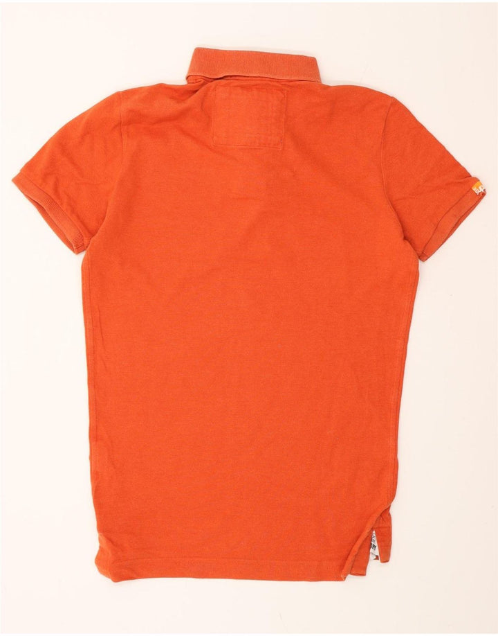 SUPERDRY Høj poloshirt til mænd Medium orange bomuld