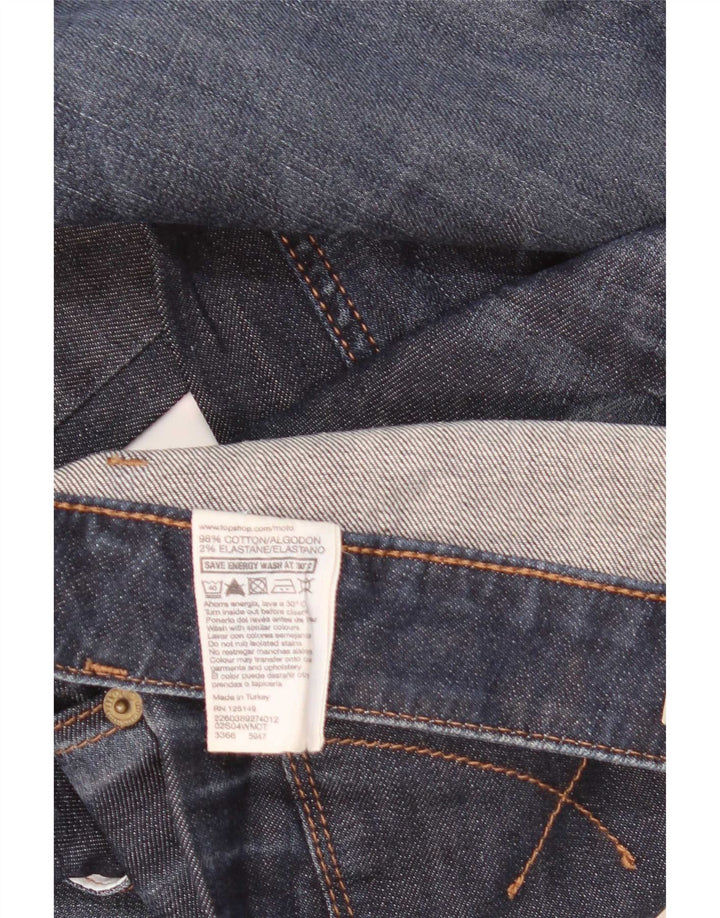 Topshop Dame Baxter Slim Jeans W25 L30 Marineblå Bomuld