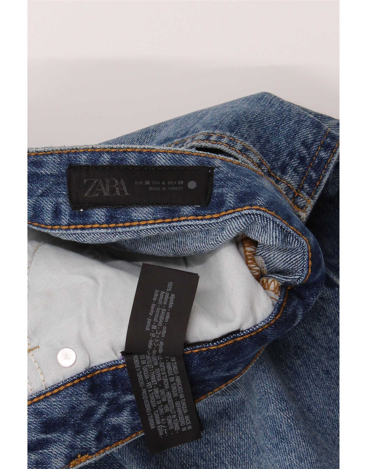 Zara Dame Straight Jeans EU 38 Small W28 L33 Blå Bomuld