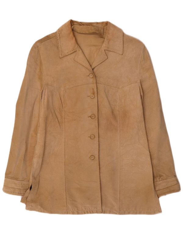 i Blues Dame Ruskindsjakke UK 16 Large Beige Læder