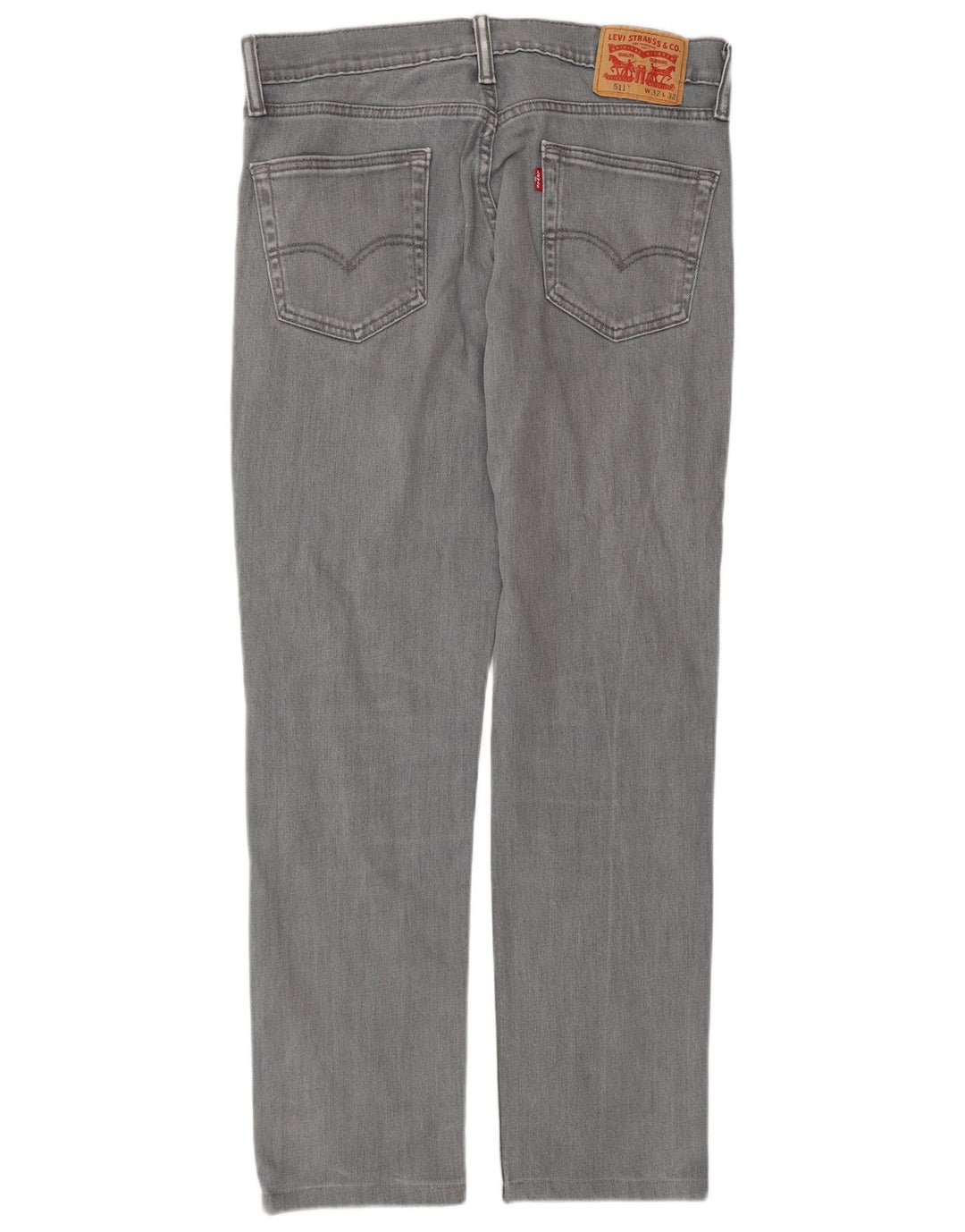 LEVI'S Herre 511 Slim Jeans W32 L32 Grå Bomuld