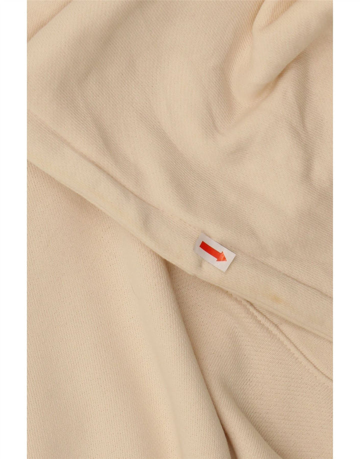 REEBOK hættetrøjetrøje til kvinder i overstørrelse UK 16 Stor råhvid bomuld