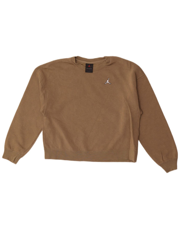 Jordan Herre Loose Fit Sweatshirt Jumper XS Khaki Bomuld