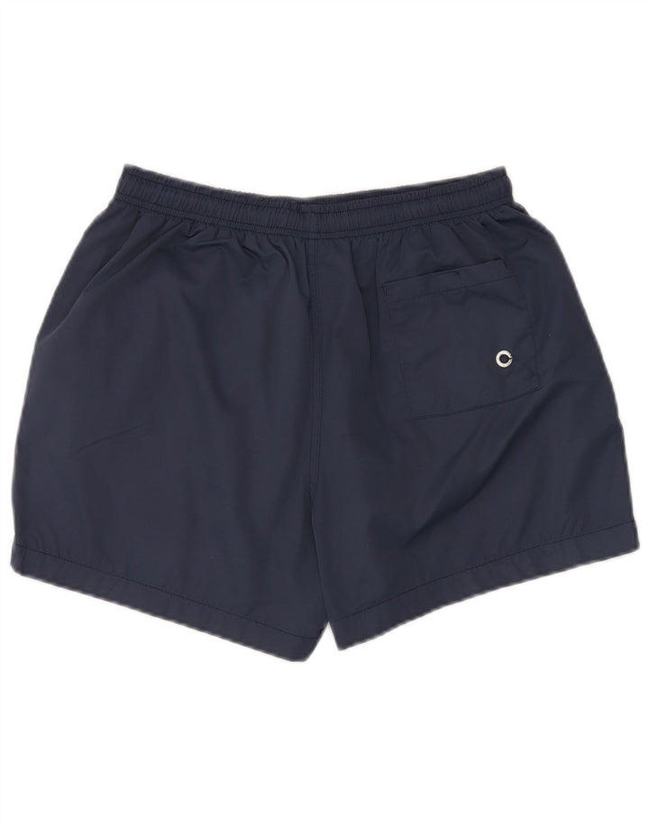 Vintage badeshorts til mænd mellem marineblå polyester