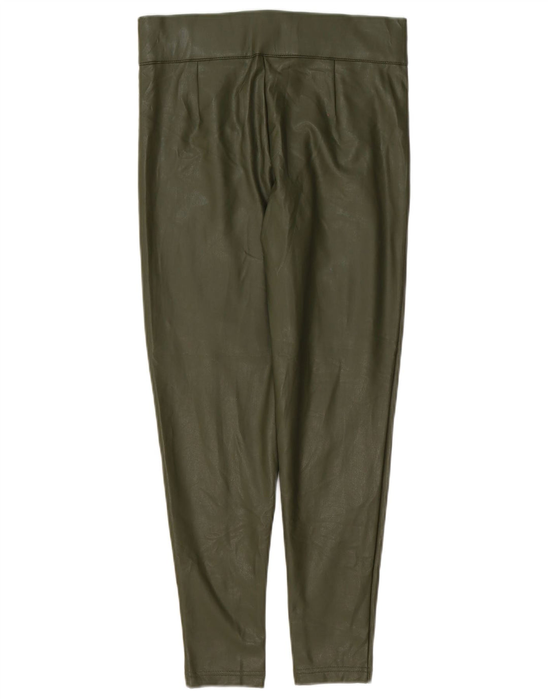 Marks & Spencer Dame imiteret læder Leggings UK 10 Lille grøn polyester