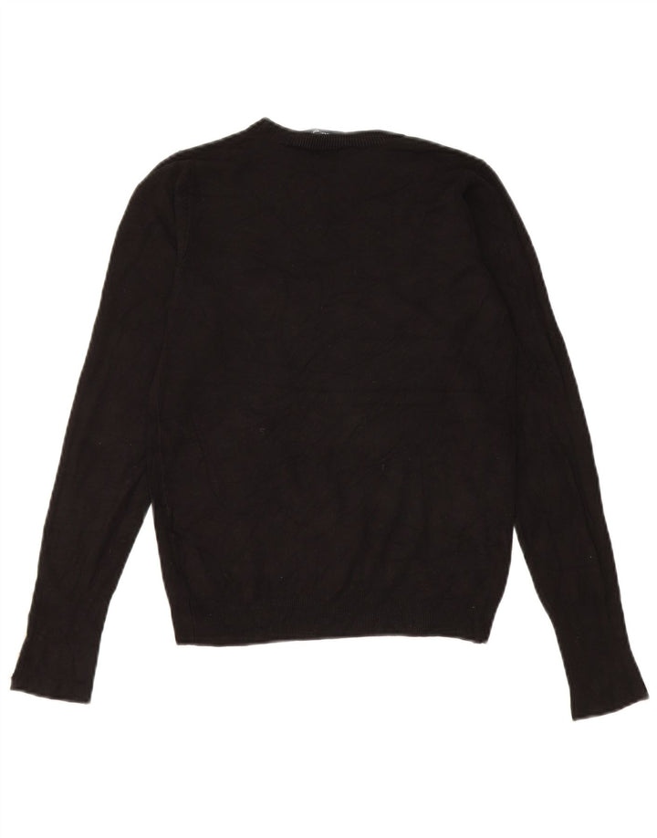 Zara Dame Jumper Sweater UK 8 Small Black Viscose