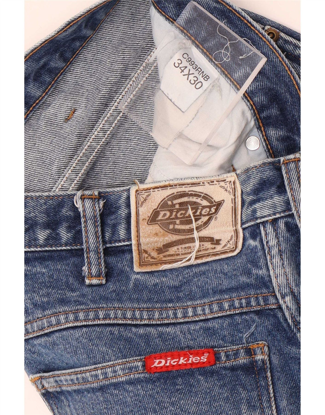 Dickies Straight Jeans til mænd W34 L27 Blå