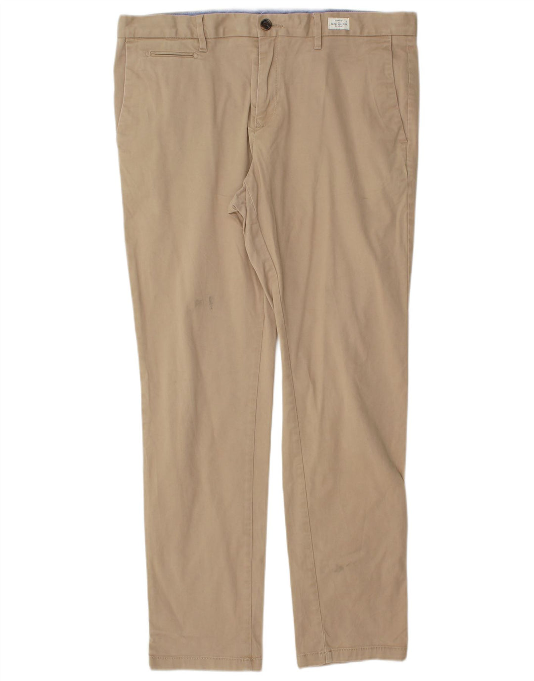 TOMMY HILFIGER Slim Chino Bukser til mænd W36 L32 Beige Bomuld