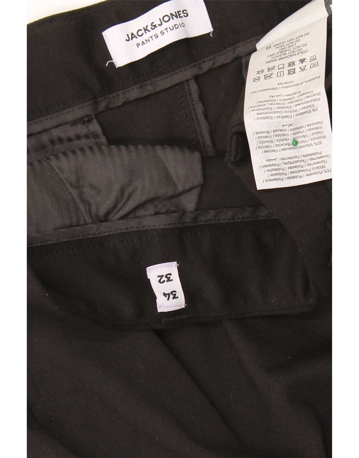 Jack & Jones Herre Slim Casual Bukser W34 L32 Sort Polyester