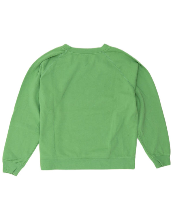 Jack Wills Dame Grafisk Sweatshirt Jumper UK 12 Medium Grøn Bomuld
