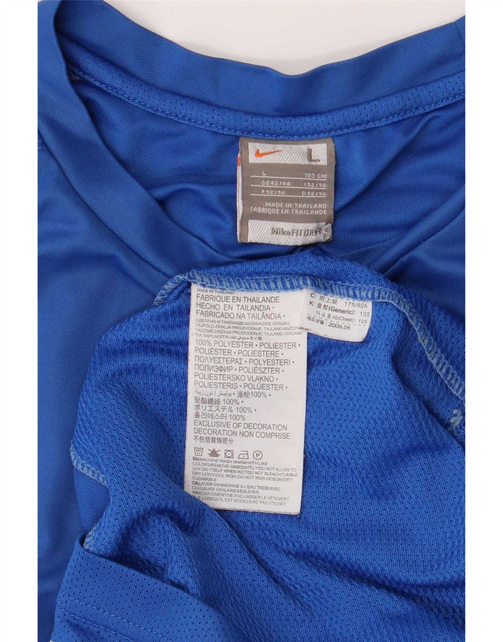 Nike grafisk T-shirt top til mænd UK 42/44 Stor blå polyester