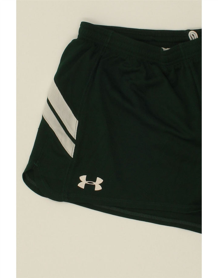 UNDER ARMOUR Womens Sport Shorts UK 14 Medium  Green Polyester Vintage Under Armour and Second-Hand Under Armour from Messina Hembry 