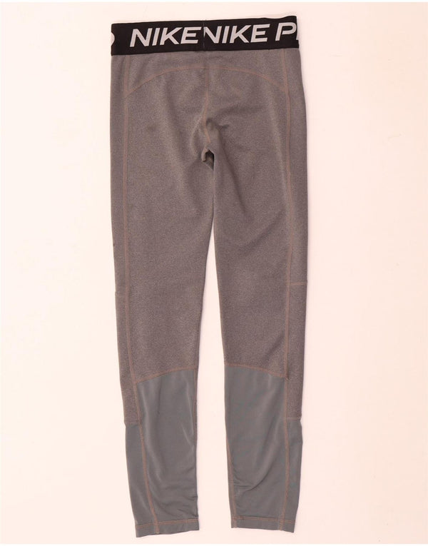 Nike piger Dri Fit grafiske leggings 12-13 år stor grå farveblok