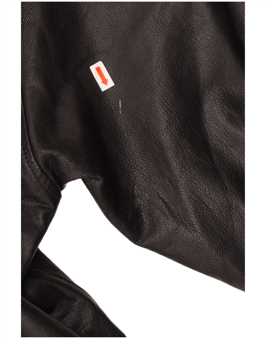 VINTAGE læderfrakke til kvinder UK 18 XL sort læder