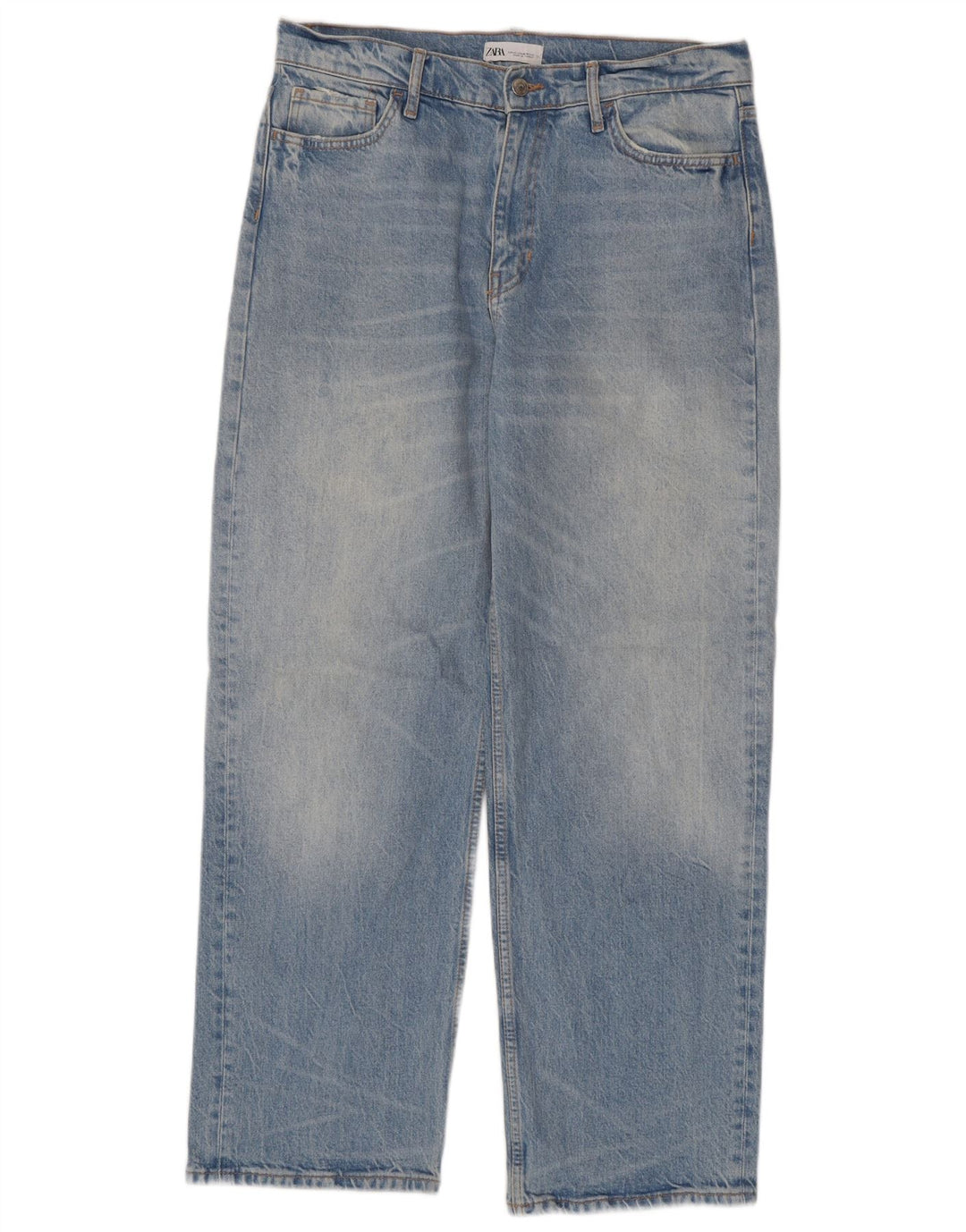 ZARA Løse jeans til kvinder EU 42 Large W32 L31 Blå