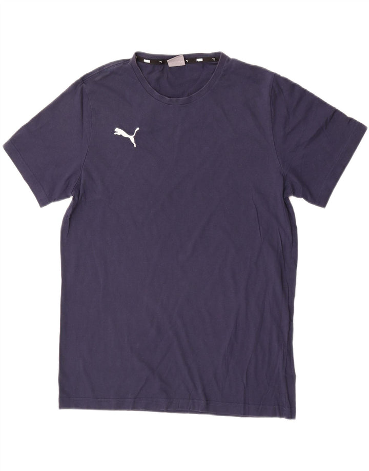Puma Herre T-Shirt Top Stor Marineblå Bomuld