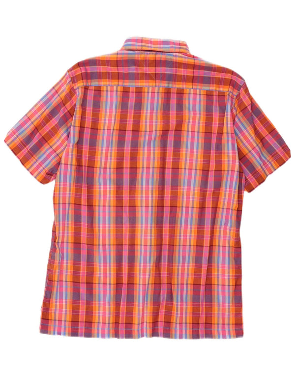 Tommy Hilfiger Kortærmet Herreskjorte Medium Rød Ternet Bomuld