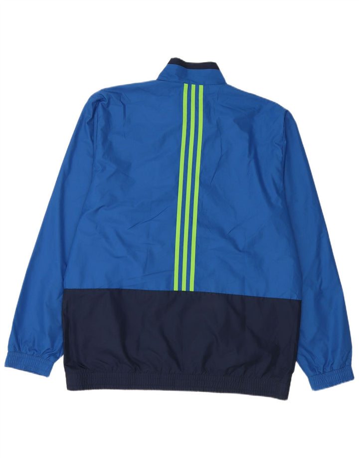 Adidas Træningsdragt til mænd Topjakke UK 42/44 Stor blå farveblok polyester