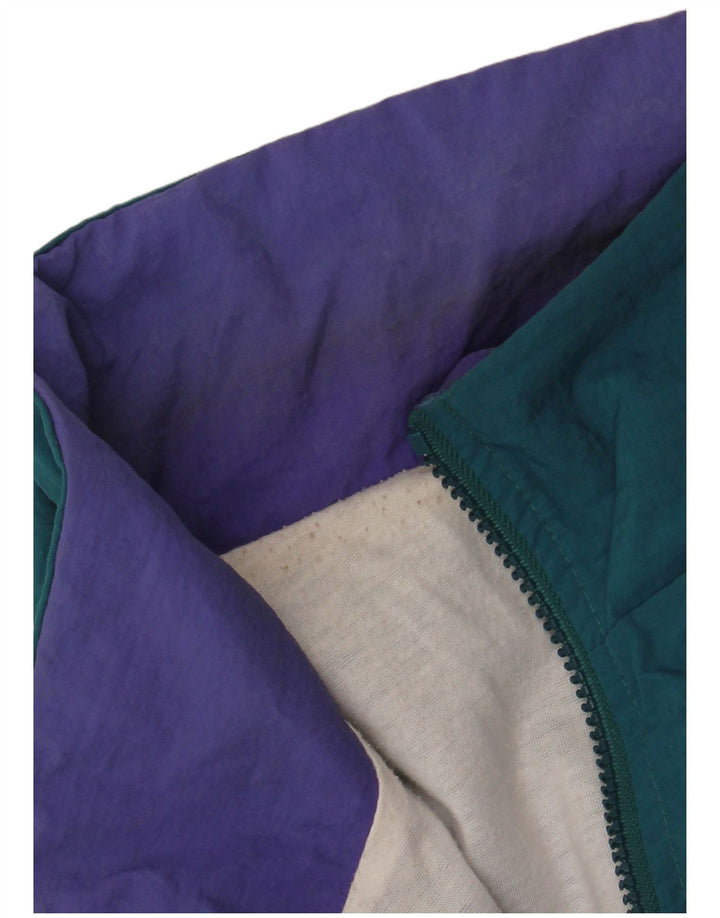 Vintage Herre Loose Fit træningsdragt Topjakke Stor Blå Colourblock