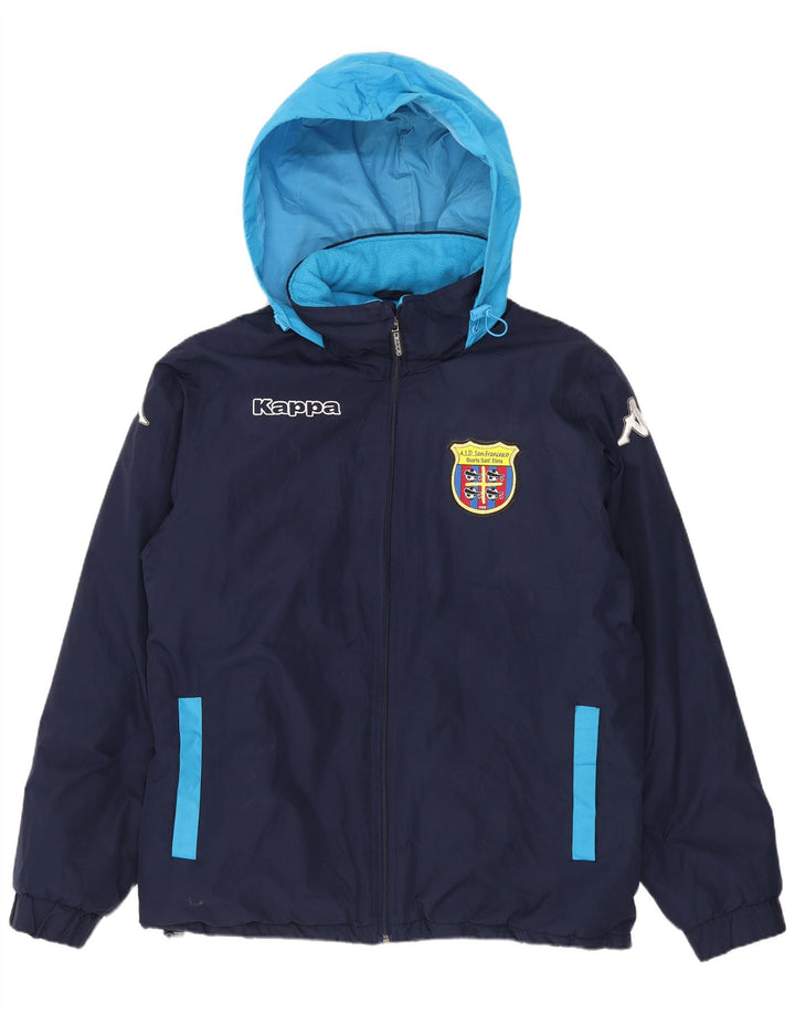 Kappa Herre Graphic Windbreaker Jacket UK 38 Medium Navy Blue