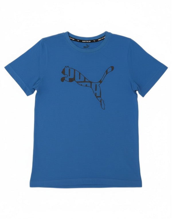 Puma Boys Grafisk T-Shirt Top 11-12 År Blå
