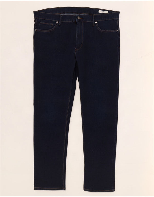 Marks & Spencer Herre Slim Jeans W40 L31 Marineblå Bomuld