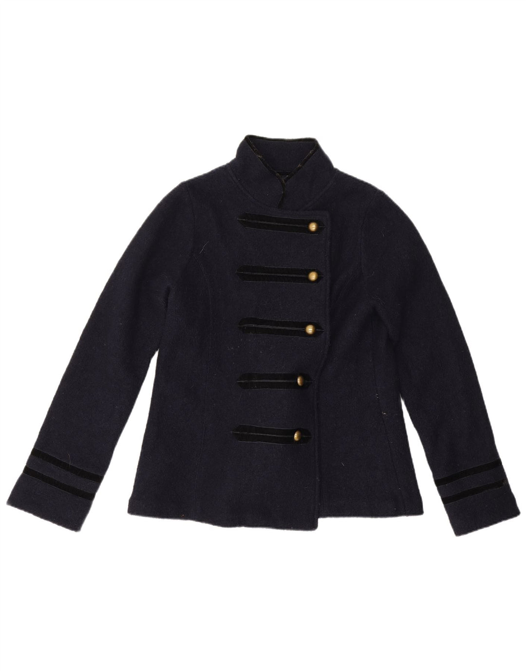 Zara Dame 5 Button Blazer Jacket UK 16 Large Navy Blue Uld