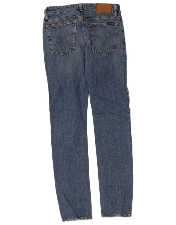 Calvin Klein Herre Slim Jeans W30 L32 Blå Bomuld