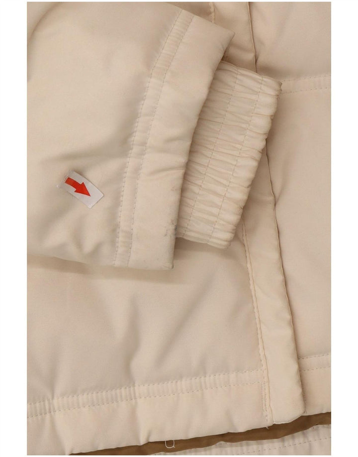 Columbia Dame Hætte Oversized Polstret Jakke UK 10 Small White Polyester