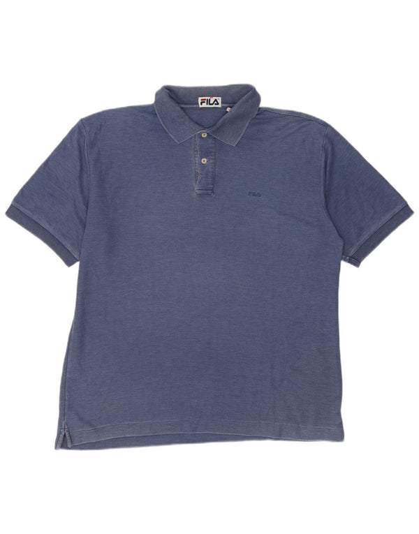 Fila Herre Polo Shirt IT 54 XL Marineblå Bomuld