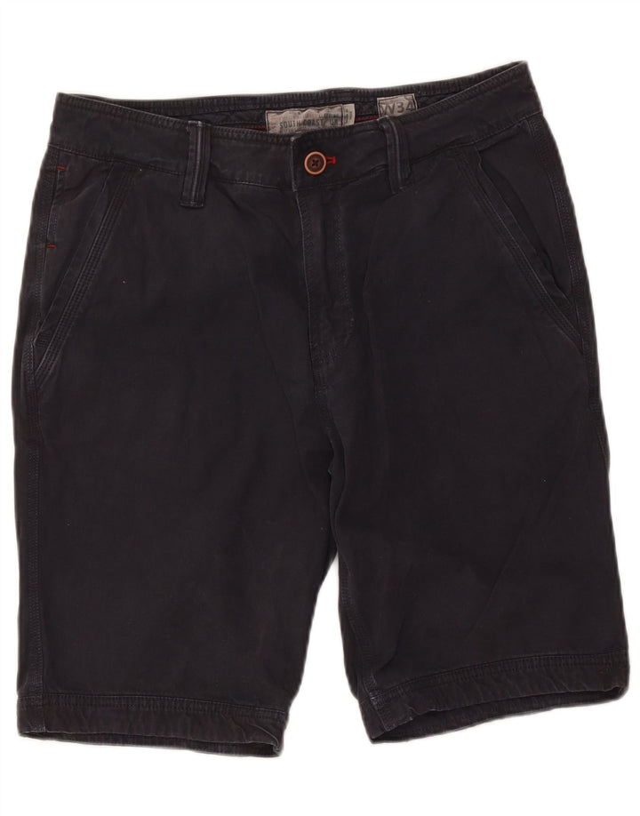 Fat Face Herre Chino Shorts W34 Stor Sort Bomuld