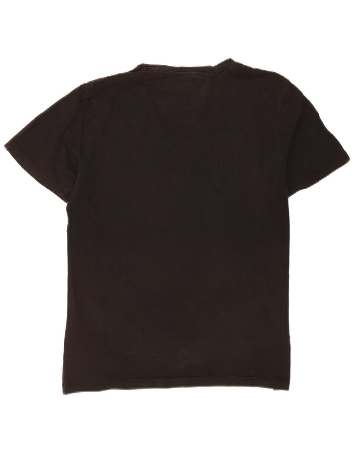 Jack & Jones Herre Slim Fit Grafisk T-shirt Top Medium Sort Bomuld