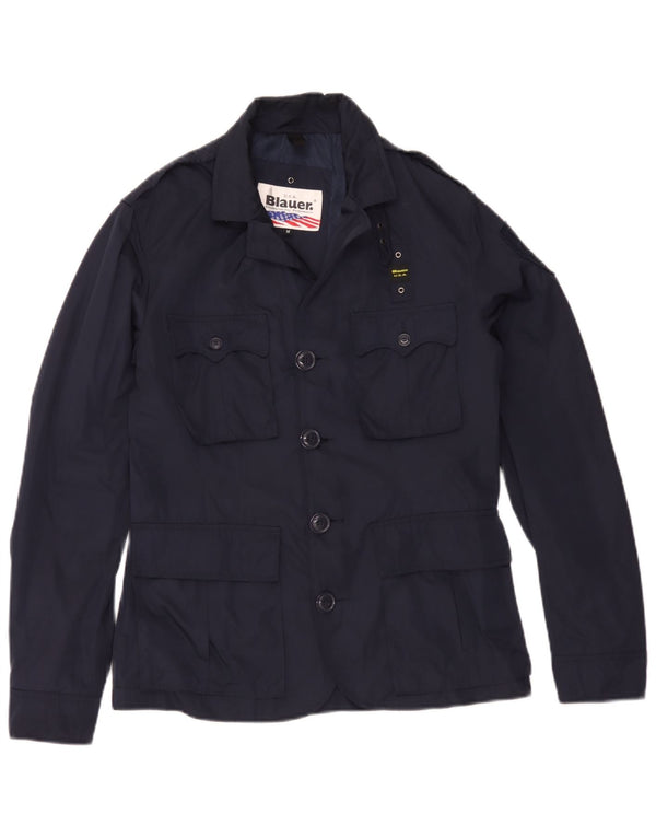 Blauer Herre Military Jacket UK 38 Medium Navy Blue