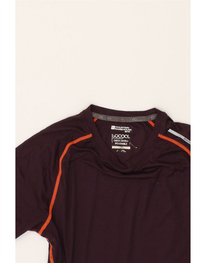 MOUNTAIN WAREHOUSE Mens T-Shirt Top Small Burgundy Polyester Vintage Mountain Warehouse and Second-Hand Mountain Warehouse from Messina Hembry 