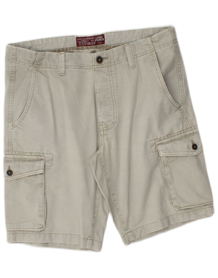 OVS Herre Cargo Shorts IT 48 Medium W33 Grå Bomuld