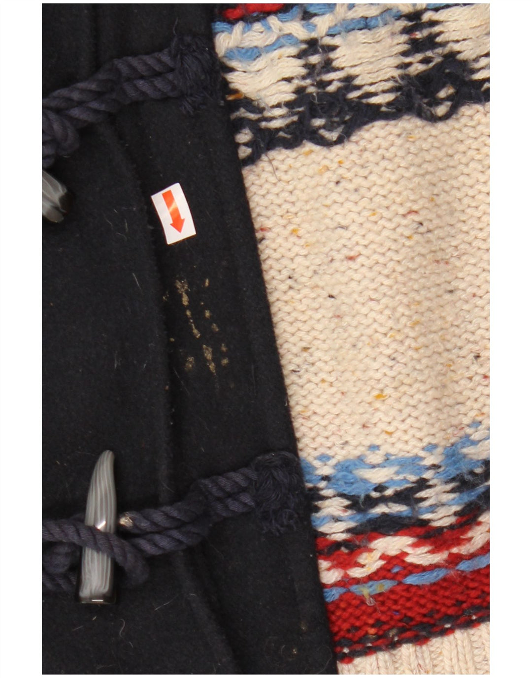 DESIGUAL Dame Cardigan Sweater UK 20 2XL Off White Stribet polyester