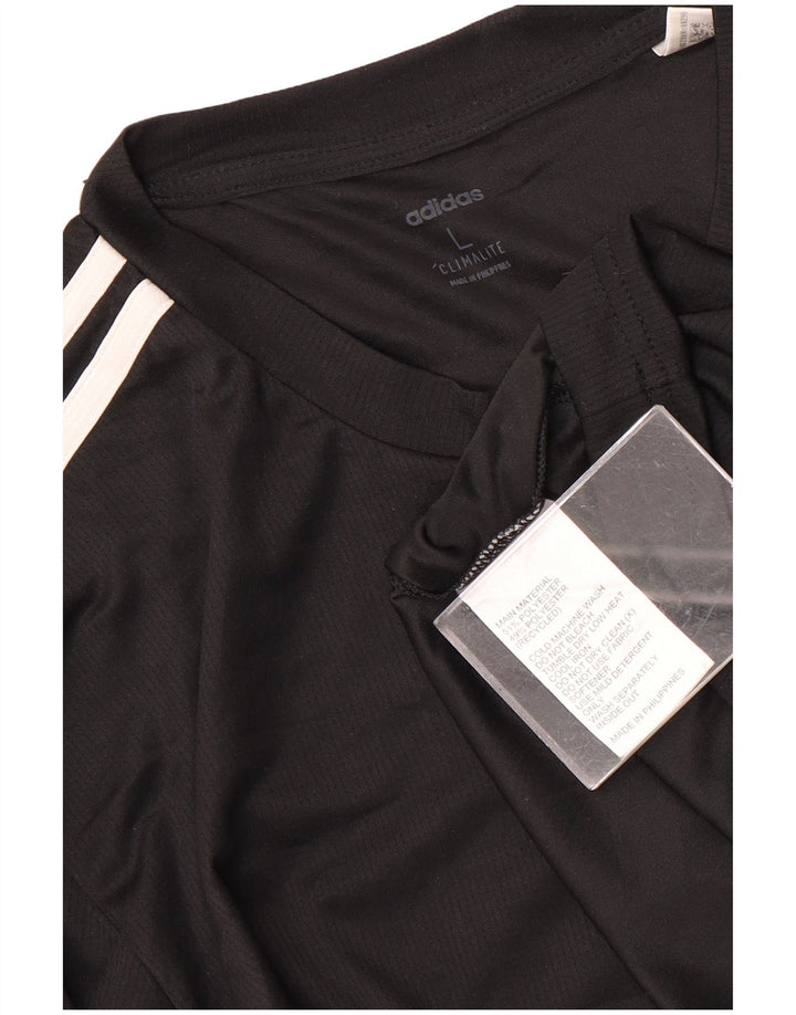 Adidas Herre Climalite Top Langærmet Stor Sort Polyester