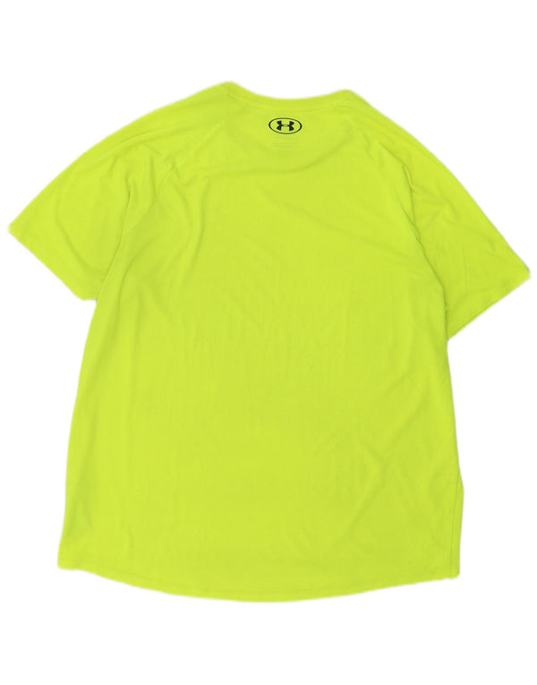 Under Armour Herre Heat Gear T-Shirt Top XL Grøn Polyester