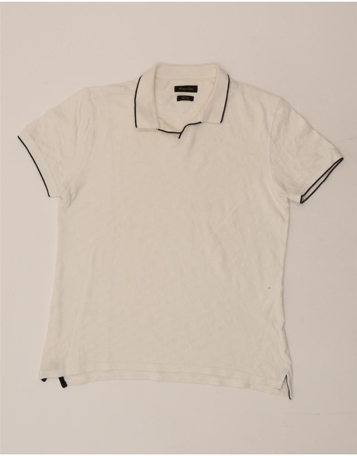 Massimo Dutti Herre Polo Shirt Large White