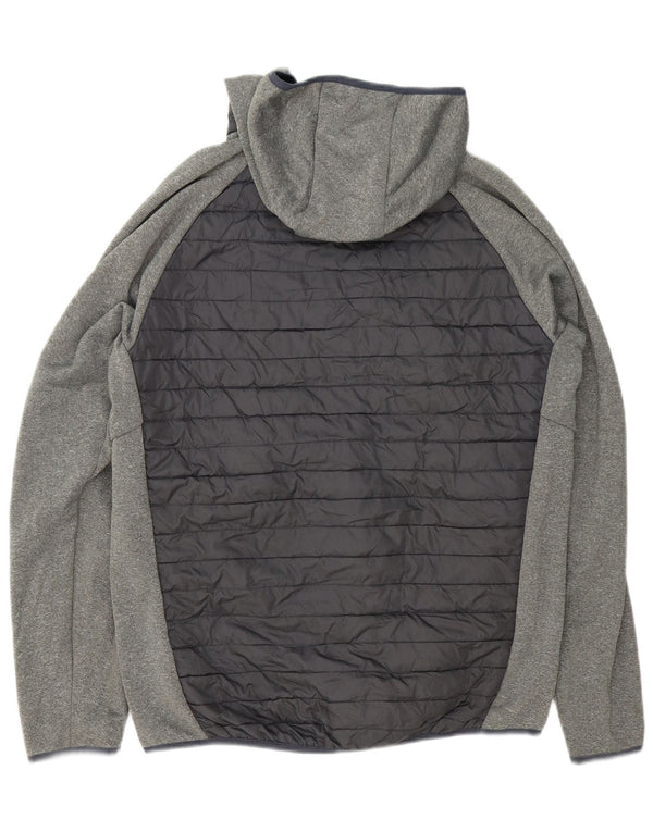 Jack & Jones Herre hættepolstret jakke UK 42 XL Grå Colourblock